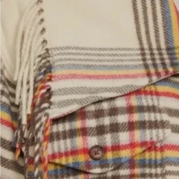 Polo Ralph Lauren Western Fringe Trim Plaid Wool Jacket - Picture 12 of 14